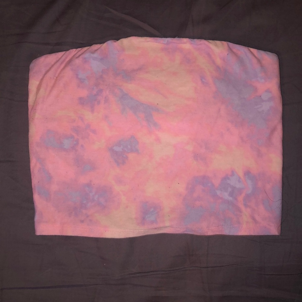 PINK tie dye tube top